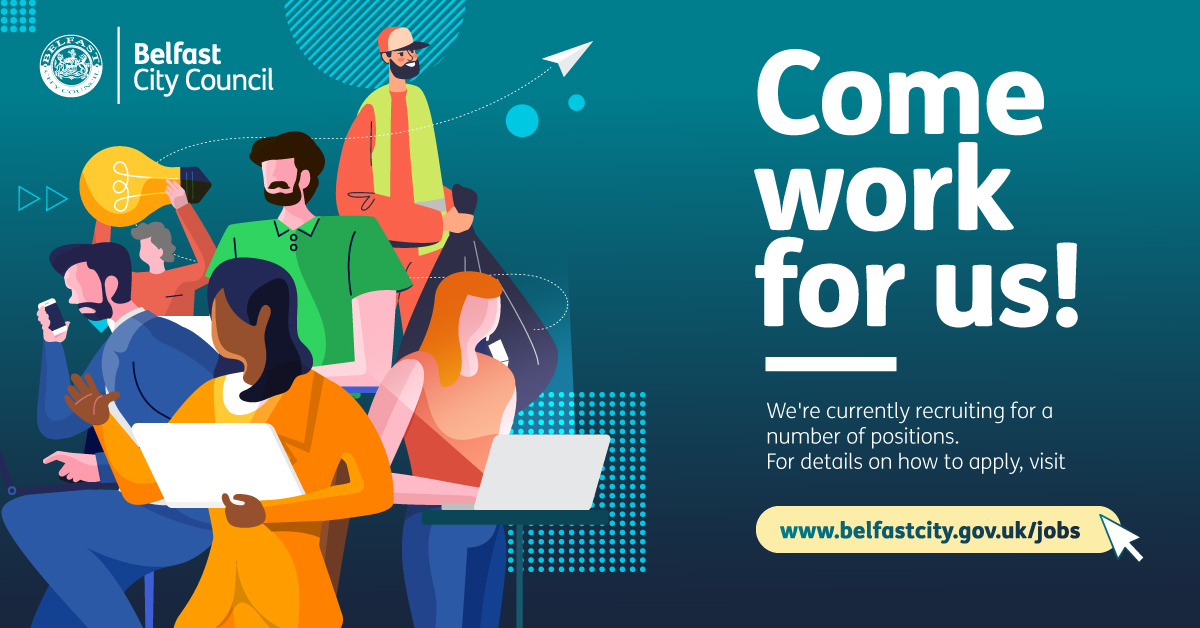 Browse our latest #BelfastJobs vacancies to see if there's something for you! 

They include:

✔️ Industrial Placement - Environmental Health
✔️ Senior Programme Delivery Manager
✔️ Assistant Planning and Policy Officer
✔️ Cemetery Operative

➡️ belfastcity.gov.uk/currentjobs