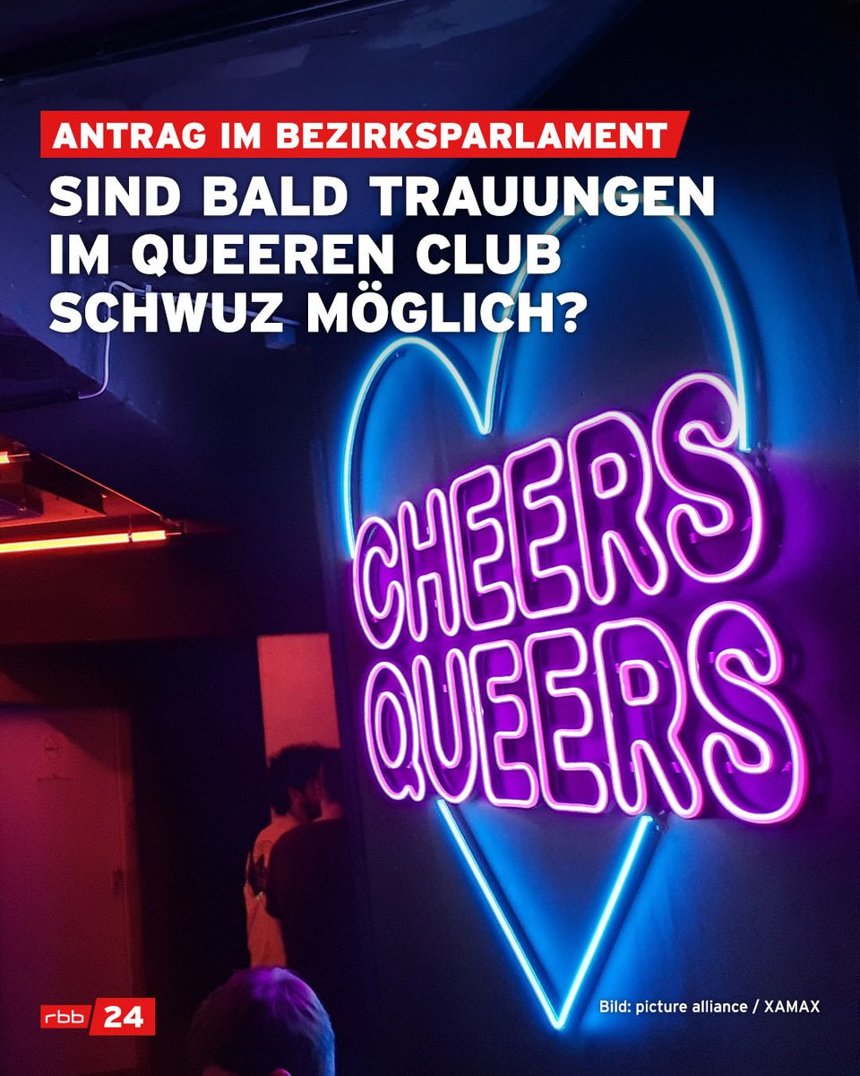 Standesamtliche #Trauungen sind in #Berlin nicht nur im Standesamt möglich. Die Neuköllner #Grünen wollen nun, dass ein Ort für die #queere Community hinzukommt: der Club #Schwuz.