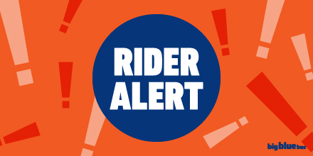 REMINDER: #Route1, #Rapid12, and #Route17 will be on detour near Venice Blvd. today (4/21), between 9 a.m. and approximately 4 p.m., due to CicLAvia. For stops missed, visit: bigbluebus.com/servicealerts