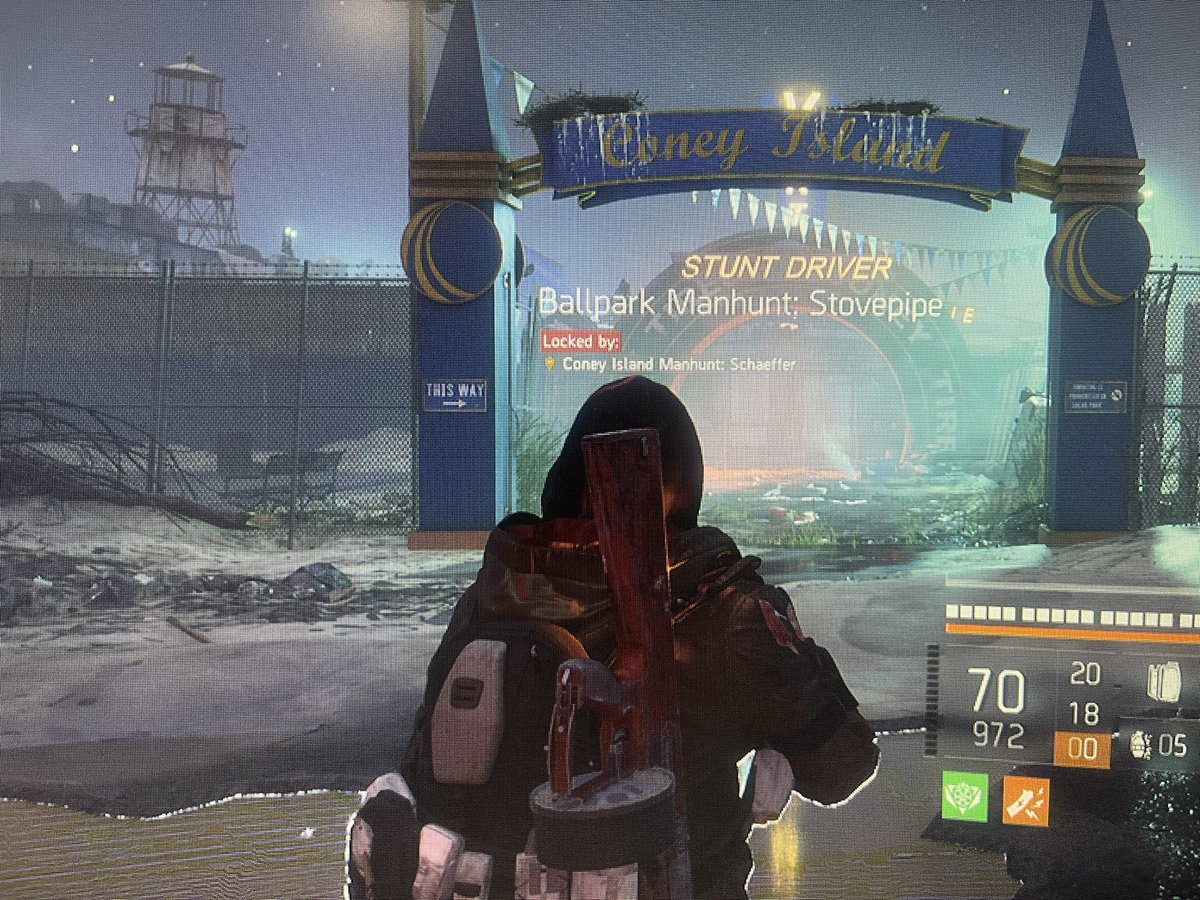 nate_tatem's tweet photo. @TheDivisionGame found a in-game bug with legacy manhunts. Upon completing the Schaeffer Manhunt mission Stovepipe is still showing locked. I’ve included pics so you can see what I can. https://t.co/L6NSA1NWM9