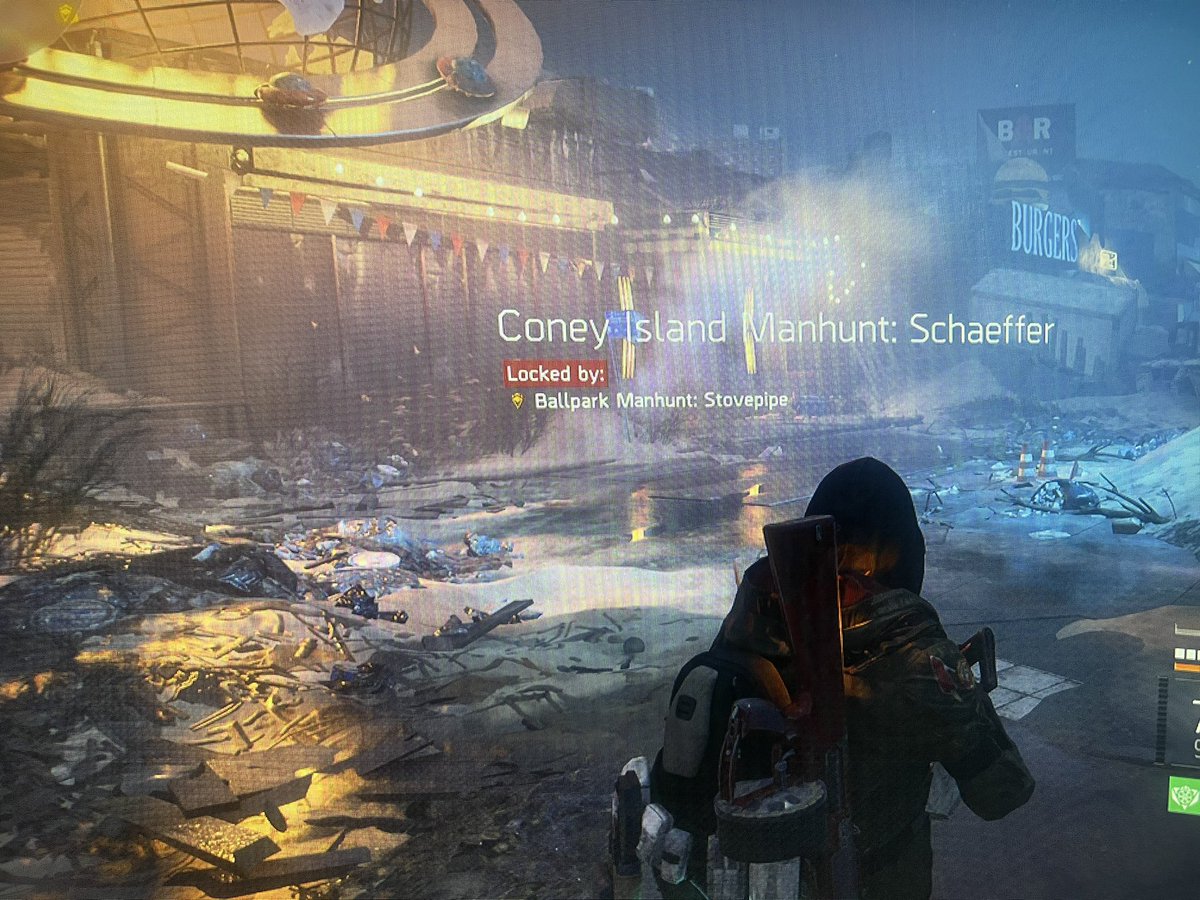 nate_tatem's tweet photo. @TheDivisionGame found a in-game bug with legacy manhunts. Upon completing the Schaeffer Manhunt mission Stovepipe is still showing locked. I’ve included pics so you can see what I can. https://t.co/L6NSA1NWM9
