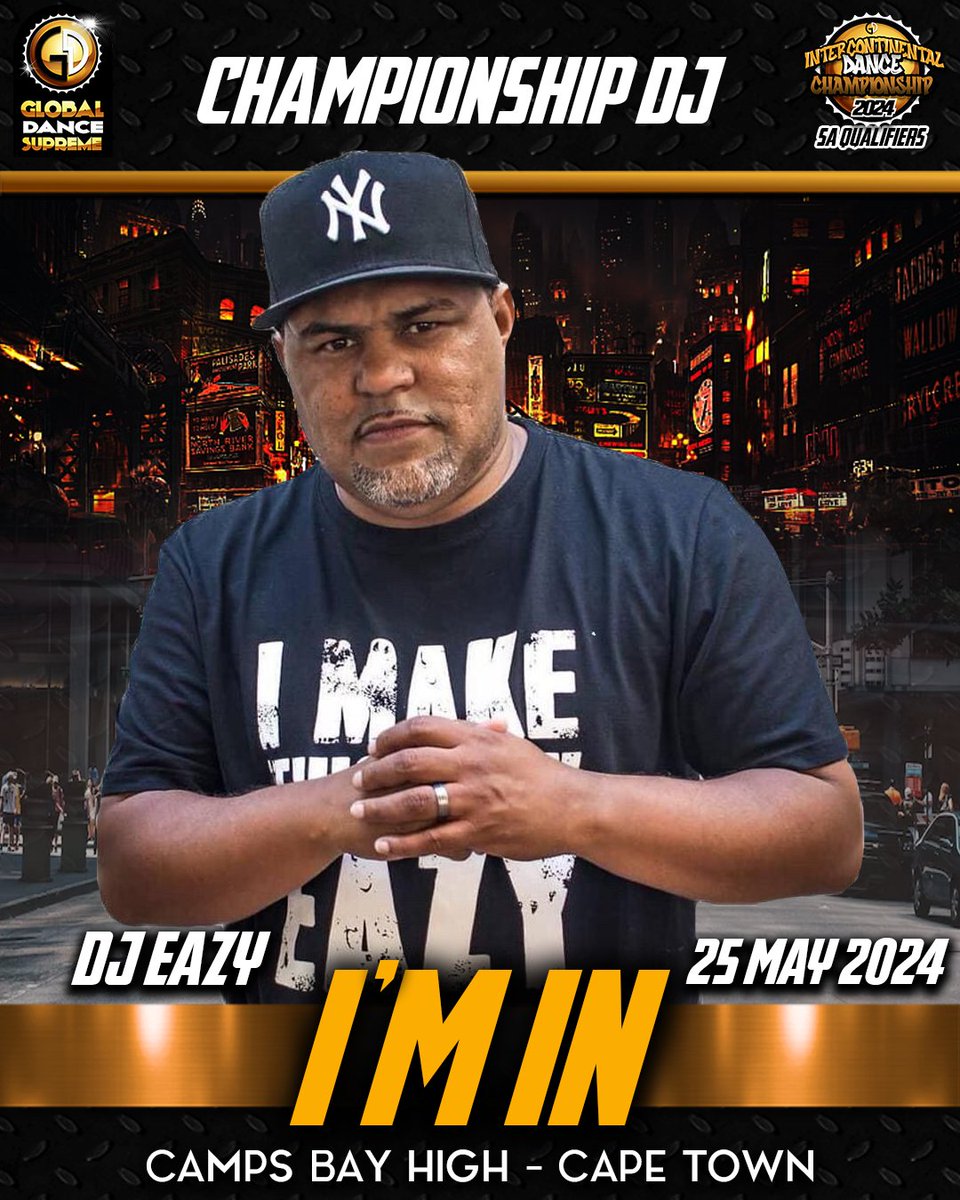 ItsGlobalDance's tweet photo. Cape Town Qualifiers - Event DJ #GDS2024
@djeazysa 

Registrations closing soon, link below:
https://t.co/4TUoUl7nen https://t.co/Yl3nY09rUO