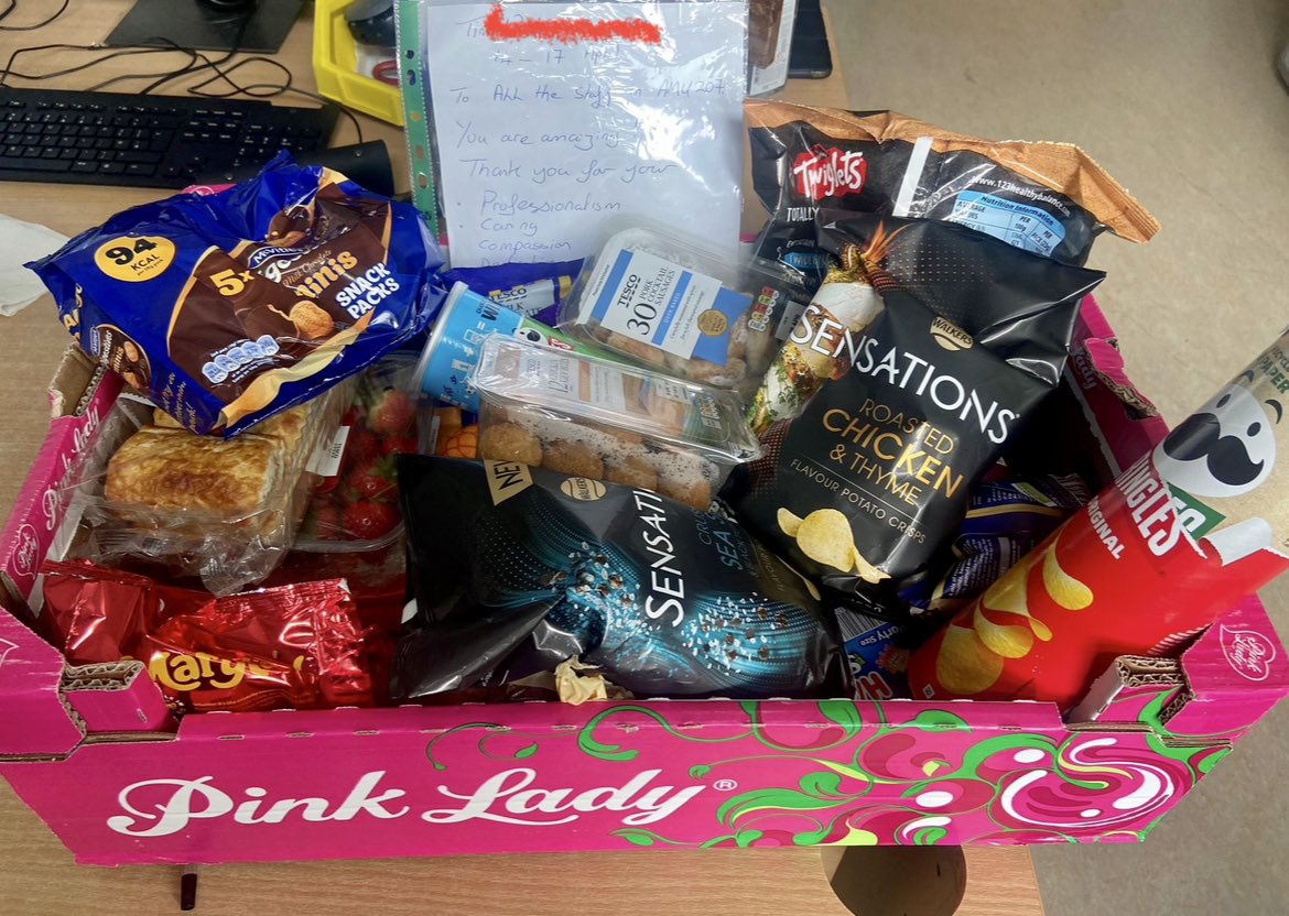 AMU_Broomfield (@amu_broomfield) on Twitter photo Huge hamper delivered to AMU today from a very grateful patient!
Well done team 💙💙
<a href="/lougib/">louisa gibaud</a> <a href="/hannahoverland/">Hannah Overland</a> <a href="/AndyThorpe/">Andrew Thorpe</a> <a href="/DianeSarkar/">Diane Sarkar MBE</a> Huge hamper delivered to AMU today from a very grateful patient!
Well done team 💙💙
<a href="/lougib/">louisa gibaud</a> <a href="/hannahoverland/">Hannah Overland</a> <a href="/AndyThorpe/">Andrew Thorpe</a> <a href="/DianeSarkar/">Diane Sarkar MBE</a>