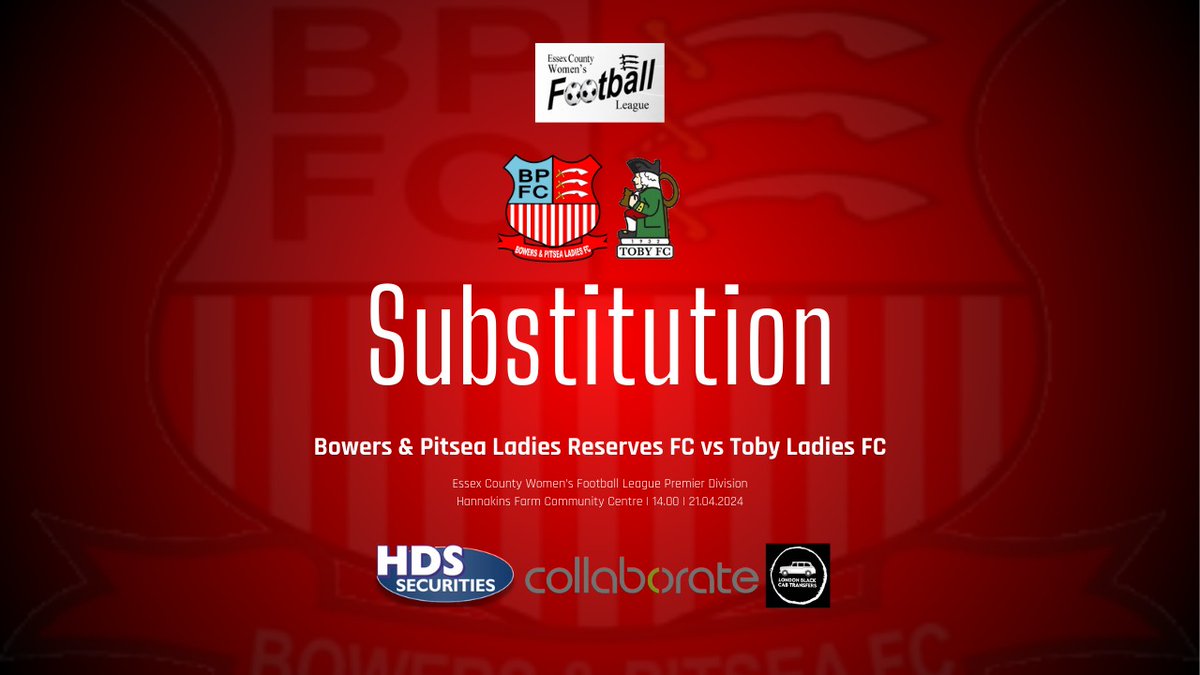 Our first sub of the game.

Hannah on for Morgan.

52' | 🔴0-1🔵| #UpTheBowers