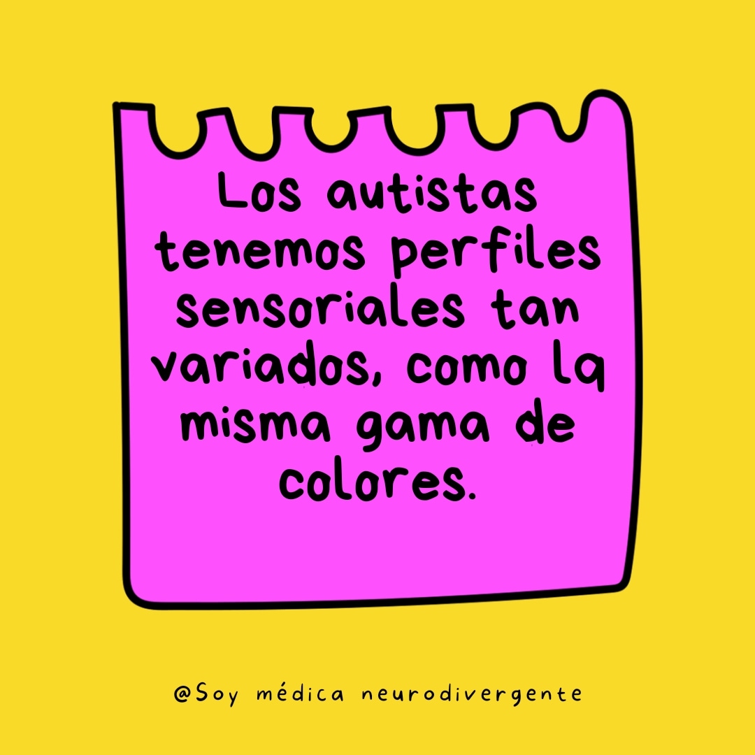 Los autistas tenemos perfiles sensoriales tan variados, como la misma gama de colores.

Mi hijo siente fascinación por el sonido de las campanas, mientras que a mí, me parece aburrido.
(1)
#SoyAutista #autista #autismo #neurodivergente #soyneurodivergente #TEA #perfilsensorial