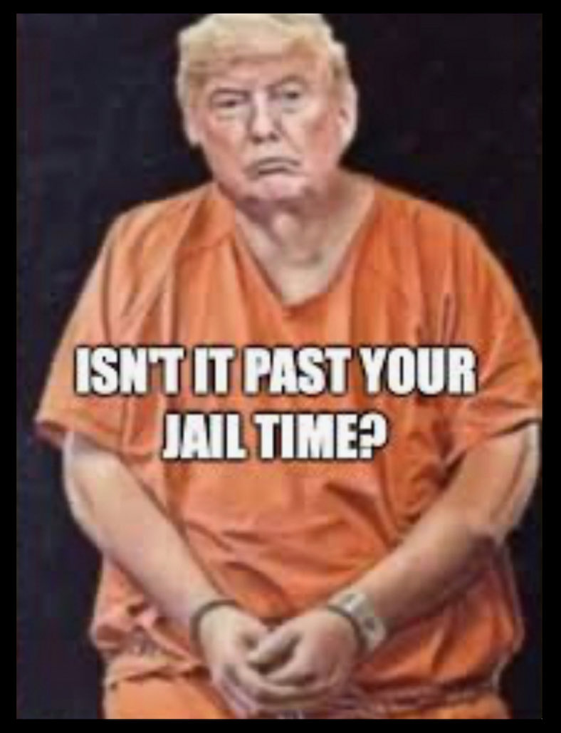 On a scale of 1-10, how happy would you be to see him behind bars, soon!