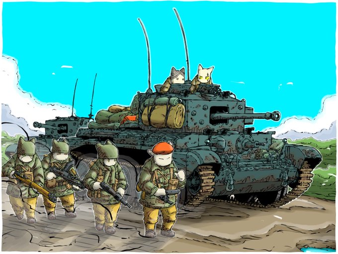 「猫 戦車」のTwitter画像/イラスト(新着)