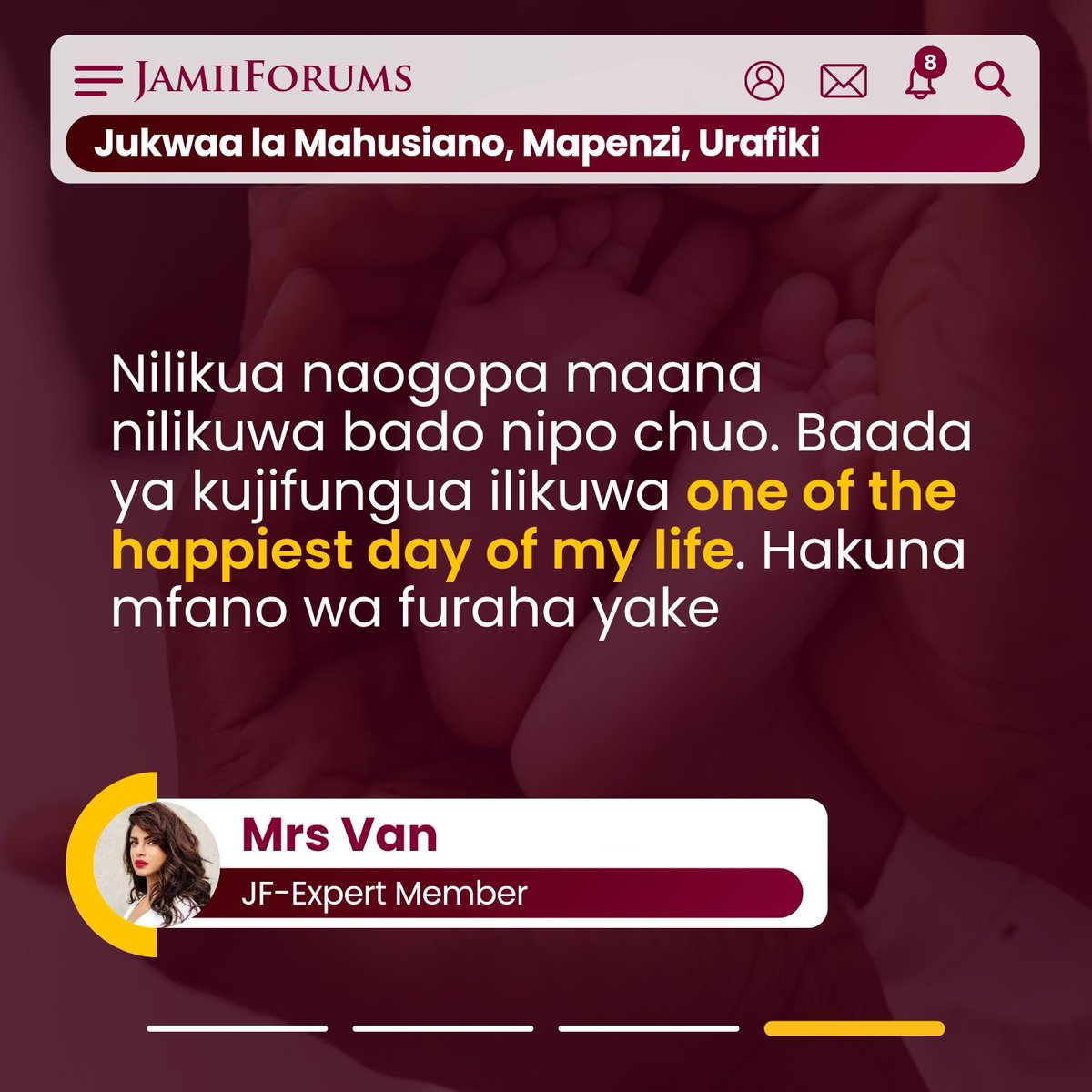 Vipi Mdau, ulijisikiaje ulipogundua unakaribia kuwa Mzazi kwa mara ya kwanza? Mjadala jamii.app/HisiaZaKuwaMza… #JamiiForums #Maisha #JFChitchats