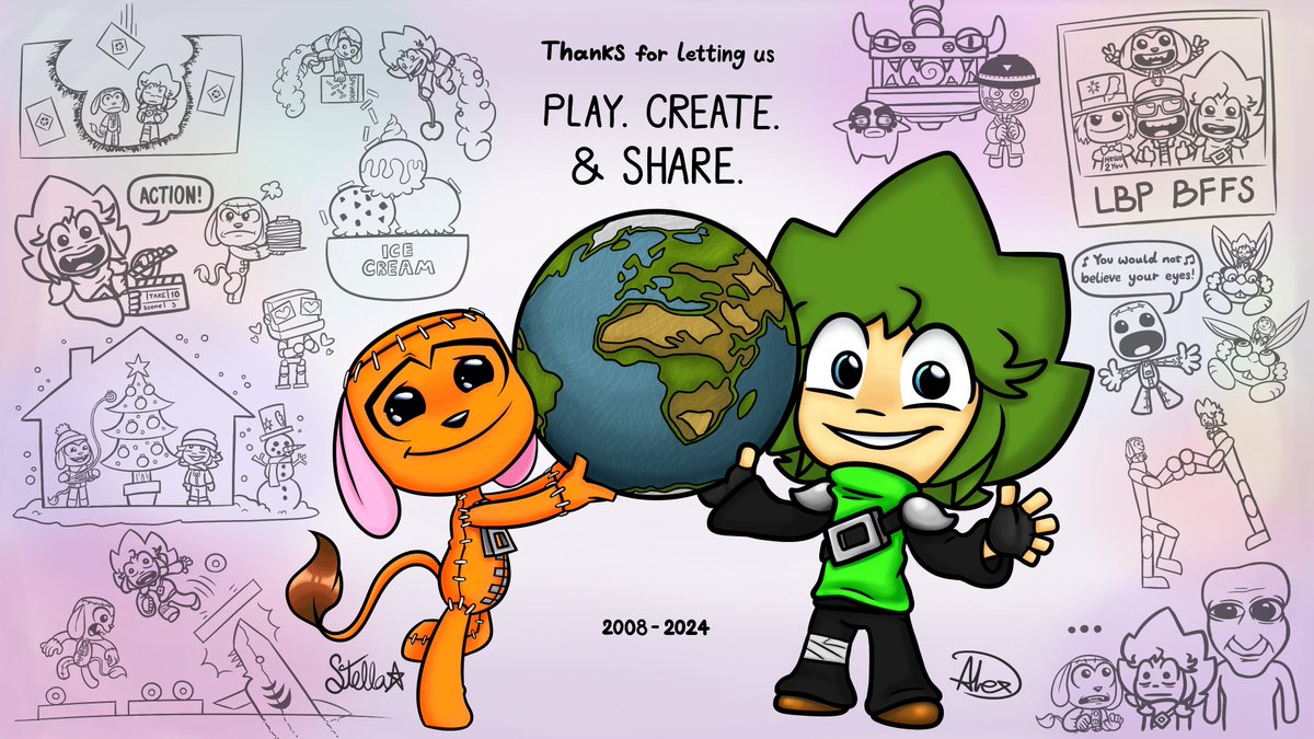 TheRealDJCHIMP's tweet image. #LittleBigPlanet 2008 - 2024

It's hard to put into words how much this series meant to me and my sister @OrangeDogArts. Without it, I don't think we would be who we are today.

We both decided to stay up late last night and draw our fondest memories together.

We ❤️ you LBP