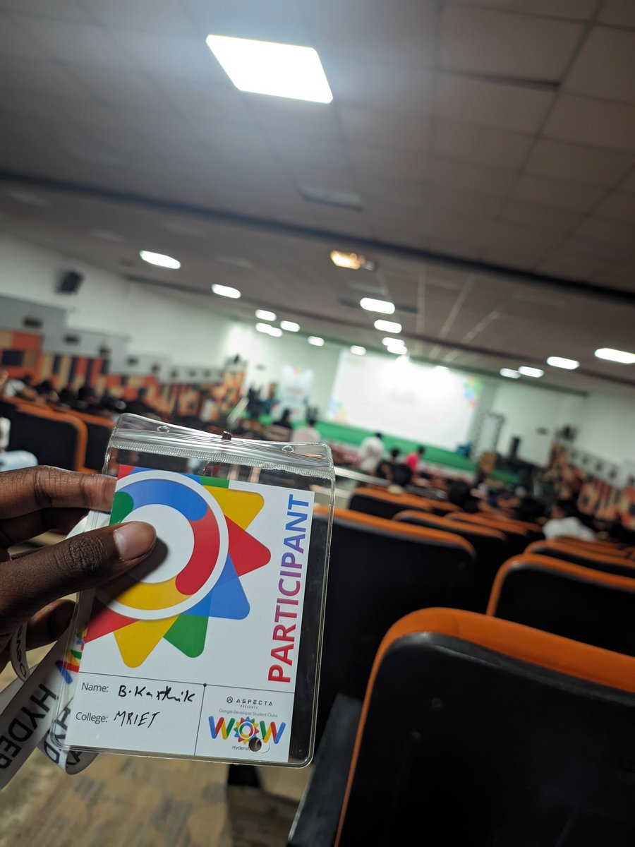 tejakarthik28's tweet image. Feeling good to be a attendee of WOW( Google developer students club).
Learnt few points about block chain, AI, LLM, etc. 
Overall the event was a blast 💥 and congratulations to all the event coordinator for that. 
#wow #googledeveloperstudentclub #GDG #GDGhyderabad