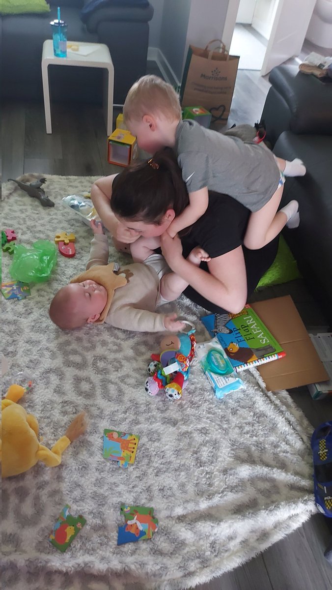 Leeanneycakes's tweet photo. No idea what possessed me to tidy up before these 2 psychos arrived 🤦‍♂️ 

#nephew #chaos #buddys #SonnyB https://t.co/gQgCRGZ3in