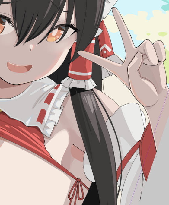 霊夢新刊表紙進捗 その2 