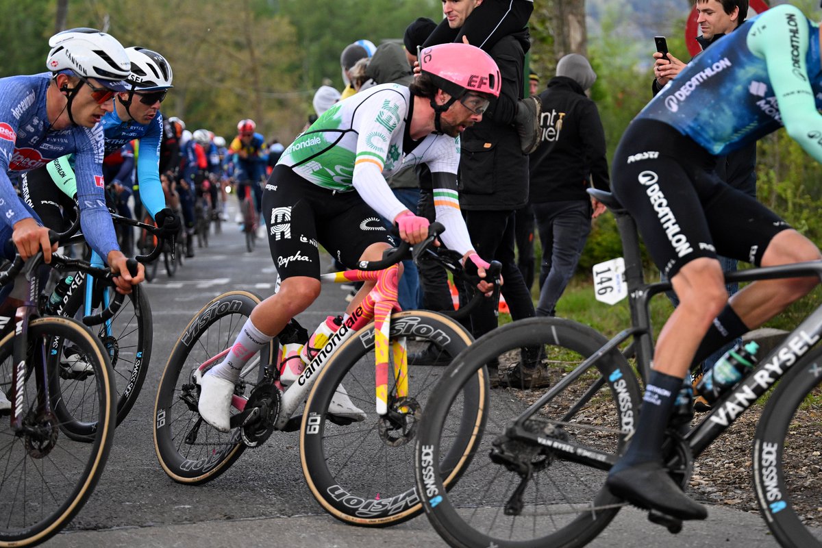 Ben and Richard are fighting the podium positions at Liège-Bastogne-Liège! 📸: Sprint Cycling and Getty Images