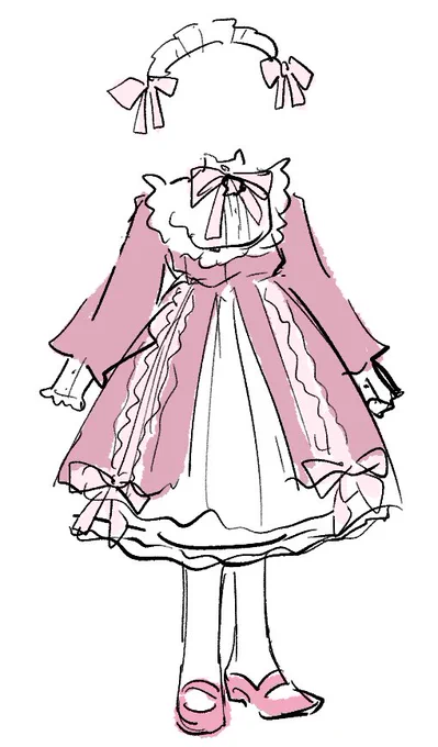 ロリータな服考えてたらニンニになっちゃった 