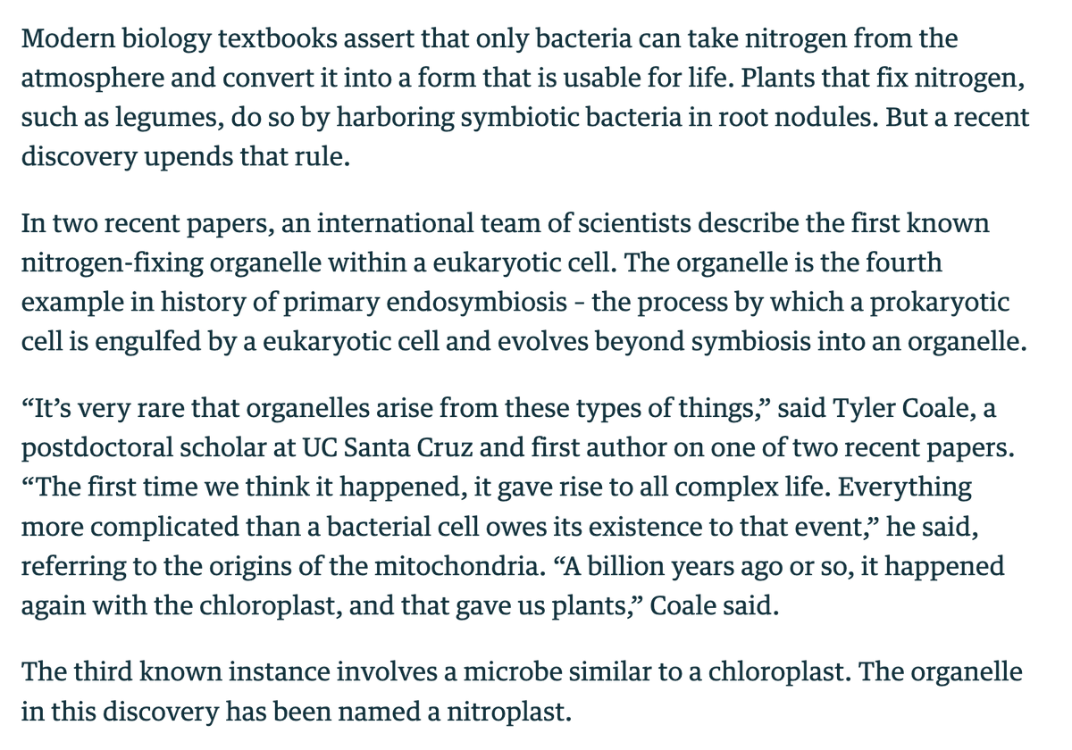 A eukaryote that fixes nitrogen(!): newscenter.lbl.gov/2024/04/17/sci…