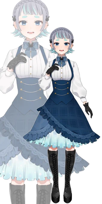 【お仕事】 改めまして!使兎あおい【 】様のLive2dのお姿を担当させていただきました! 公開おめでとうございます動くのが楽しみ!