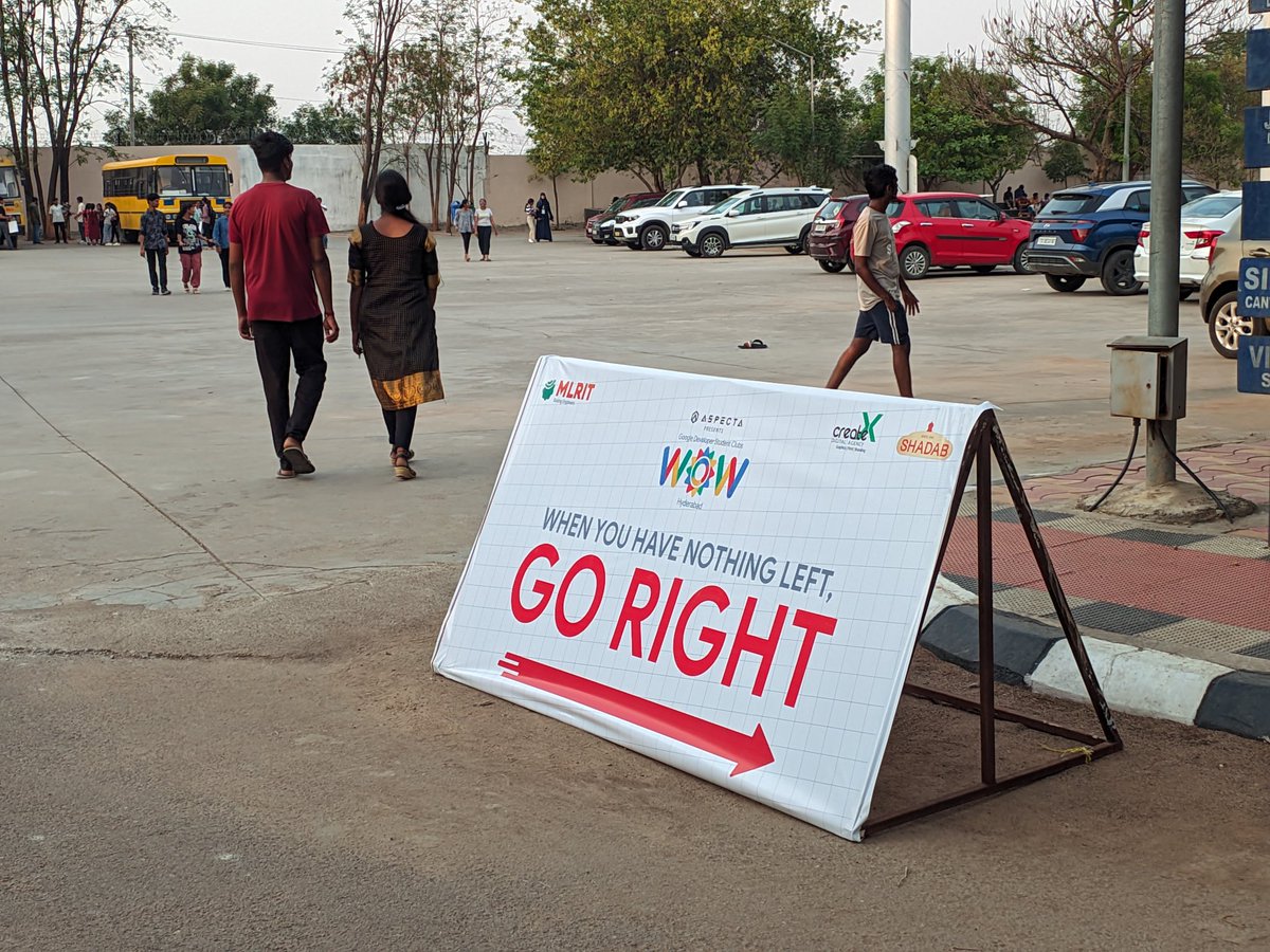 tejakarthik28's tweet image. Feeling good to be a attendee of WOW( Google developer students club).
Learnt few points about block chain, AI, LLM, etc. 
Overall the event was a blast 💥 and congratulations to all the event coordinator for that. 
#wow #googledeveloperstudentclub #GDG #GDGhyderabad