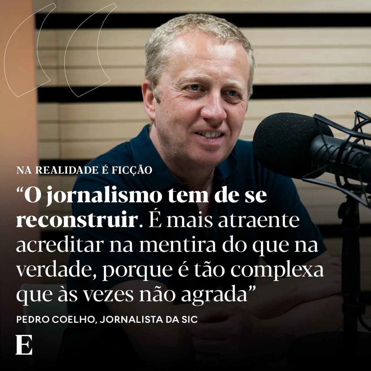 expresso's tweet image. Pedro Coelho é jornalista da "Grande Reportagem", da SIC, onde encontramos investigações profundas a assuntos que marcam a sociedade. Foi o convidado de Renato Godinho no podcast Na Realidade é Ficção

Ouça o episódio: expresso.pt/podcasts/na-re…

📸 José Fernandes