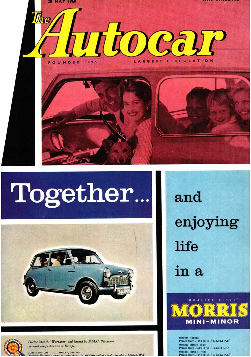 Factoid Extra: While Austin looked ‘Years Ahead’ in its late ‘50s, early ‘60s advertising, Morris by contrast was stuck in the past with its approach & a meaningless slogan… @neilmbriscoe @t2stu @DarraghMcKenna @TopOfTheTower @StvCr