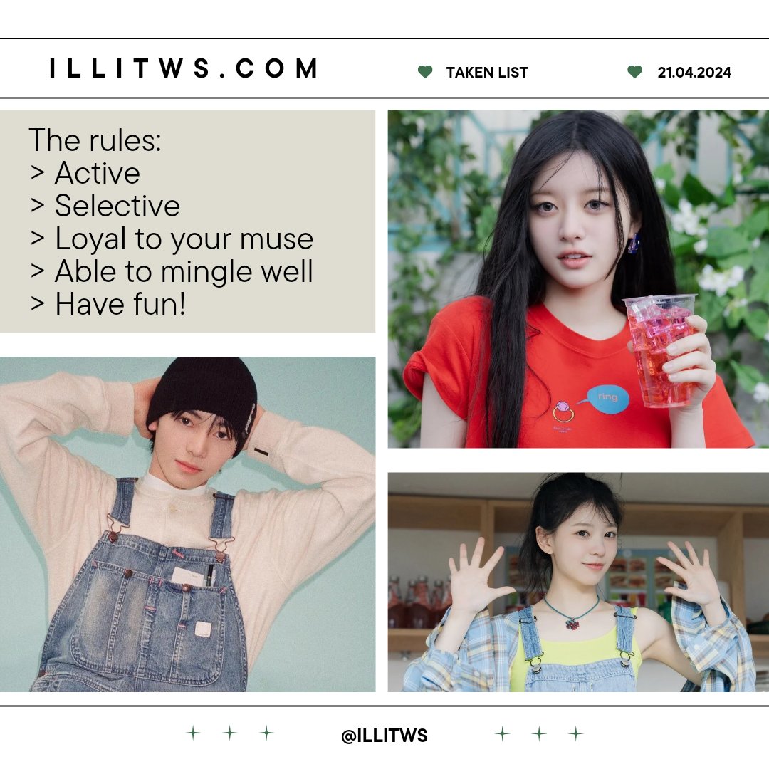 We, 𝗜𝗟𝗟𝗜𝗧𝗪𝗦, are looking for those of you who are interested to complete our ILLIT &amp; TWS members. Thus if you are active, please do reply and give us a repost will be so much appreciated. Thank you! 💭
