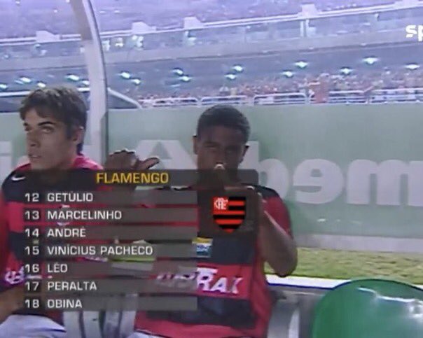 O banco de reservas de Palmeiras e Flamengo em 2006.

Nostálgico!