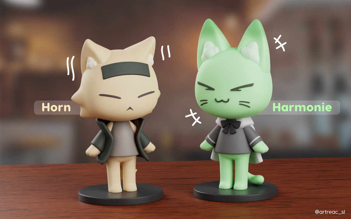 It made me really happy to see people make my models. I want to make simple Arknights printable models every month(?) for hobbyists and AK fans out there. 

As a start, here are some creatures I made feat. Horn and Harmonie.