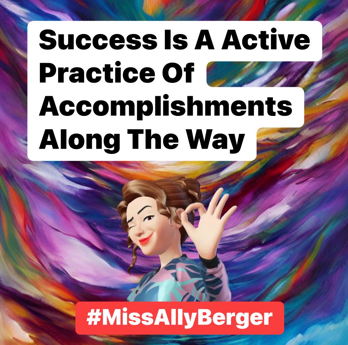 Success Is A Active Practice Of Accomplishments Along The Way #Success #SuccessMindset #SuccessMindset2024 #SuccessMotivation #Accomplish #Accomplishment #AccomplishmentJourney #Imagine #ImagineAndDoIt #ImagineAndDoItGlobalConsulting #MissAllyBerger @MissAllyBerger