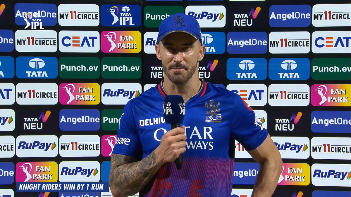 Faf Du Plessis said, 'we are just as desperate to get back to winning ways. We have an unbelievable fan base. The 'RCB, RCB' chant is the loudest. Desperately want to make our fans proud'.