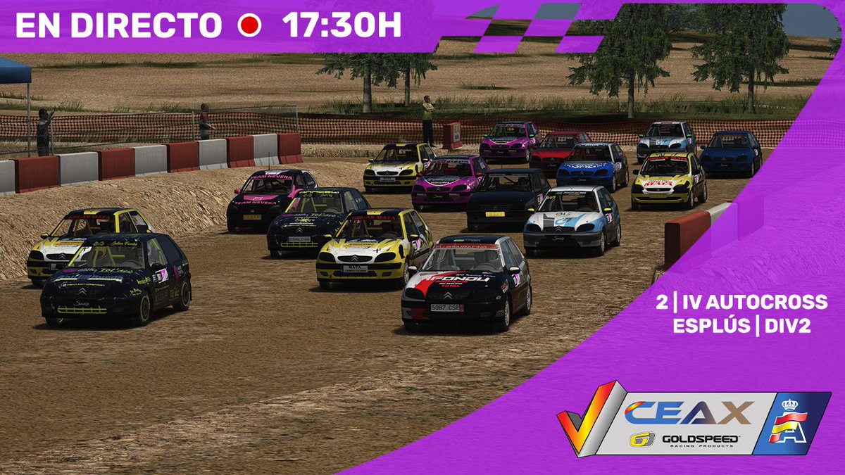 club_simracing's tweet photo. 🔴EN DIRECTO | CEAXV '24 | 2 | IV Autocross Esplús | División 2
https://t.co/xIibAOnkTA
https://t.co/rej7BOM2Ci
https://t.co/5cC8Rj5OiM
#simracing #esports #virtual #autocross #huesca #españa #kartcross #esplus https://t.co/EloA4iswiV