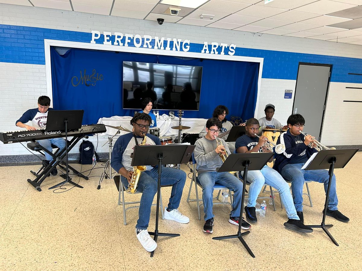 WestburyMagnet's tweet photo. A few of our Westbury Jazz Band Students supporting @HISDSPED with music during their Special Education Parent Summit! https://t.co/5hkfuvIiuC