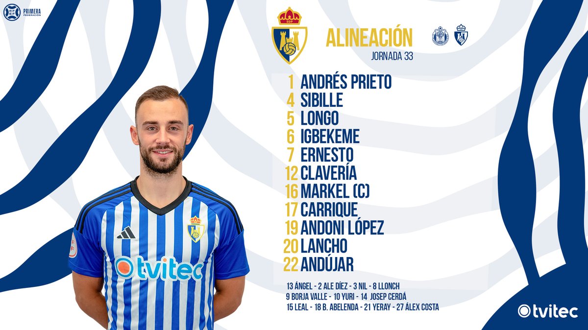 ¡Nuestro 1⃣1⃣ inicial! ⚪️🔵💪🔥🔥 #ArenteiroPonferradina #SomosDeportiva #WeAreDeportiva