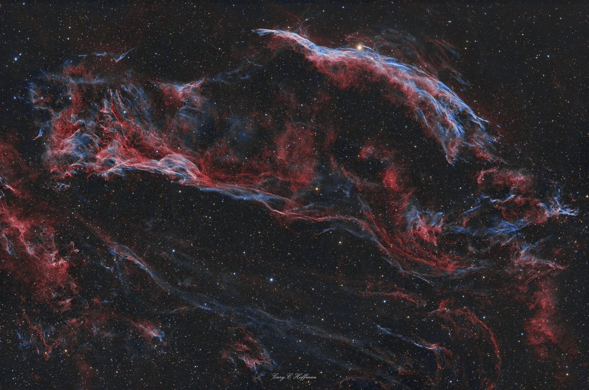 NGC 6960 the Filamentary Nebula.

This is a reprocess of the data I collected from last September to enhyance the OIII (in blue). Also used additional subs originally excluded.
#Astronomy #Astrophotography #Space #Nebula #Stars