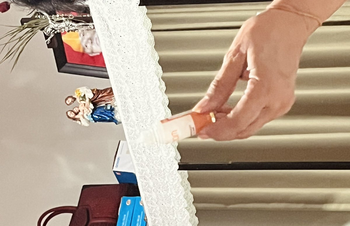 grandma was holding my liquid