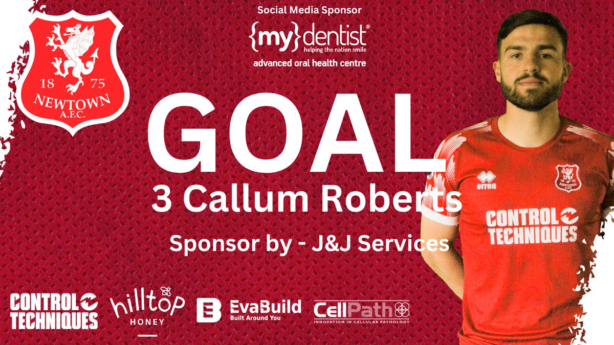 🔴51 Callum Roberts makes it 3 🟤Cardiff Met 0 - 3 Newtown ⚫️ #WeAreTheRobins