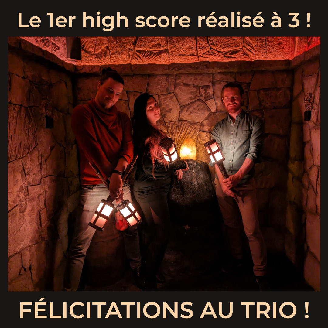 Et de 17 équipes (sur plus de 2600) avec le high score de la Pierre de Lumière !! 🧙⚔️💰🐲
C'est la 1ère fois qu'une équipe de 3 y arrive ! 🥳 Bravo ! 👍👍

#escapegame #escapegameparis #escaperoom #records