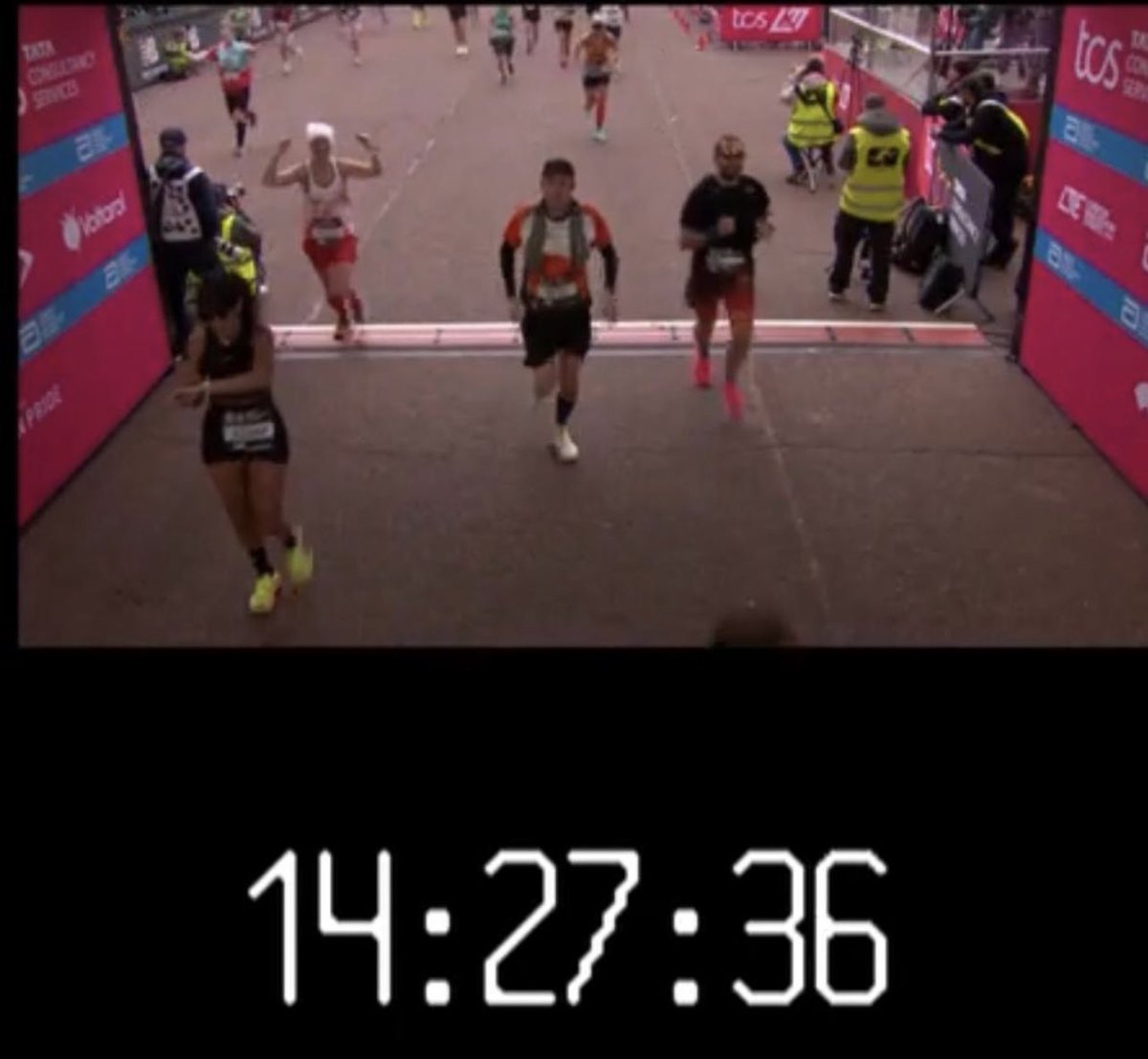 The absolute bloody hero did it in 3 hours 52! 🎉