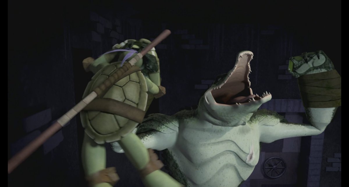 Leatherhead, put Donnie down! It’s not his fault TMNT Wrath of the Mutants still has 2 more days to come out!