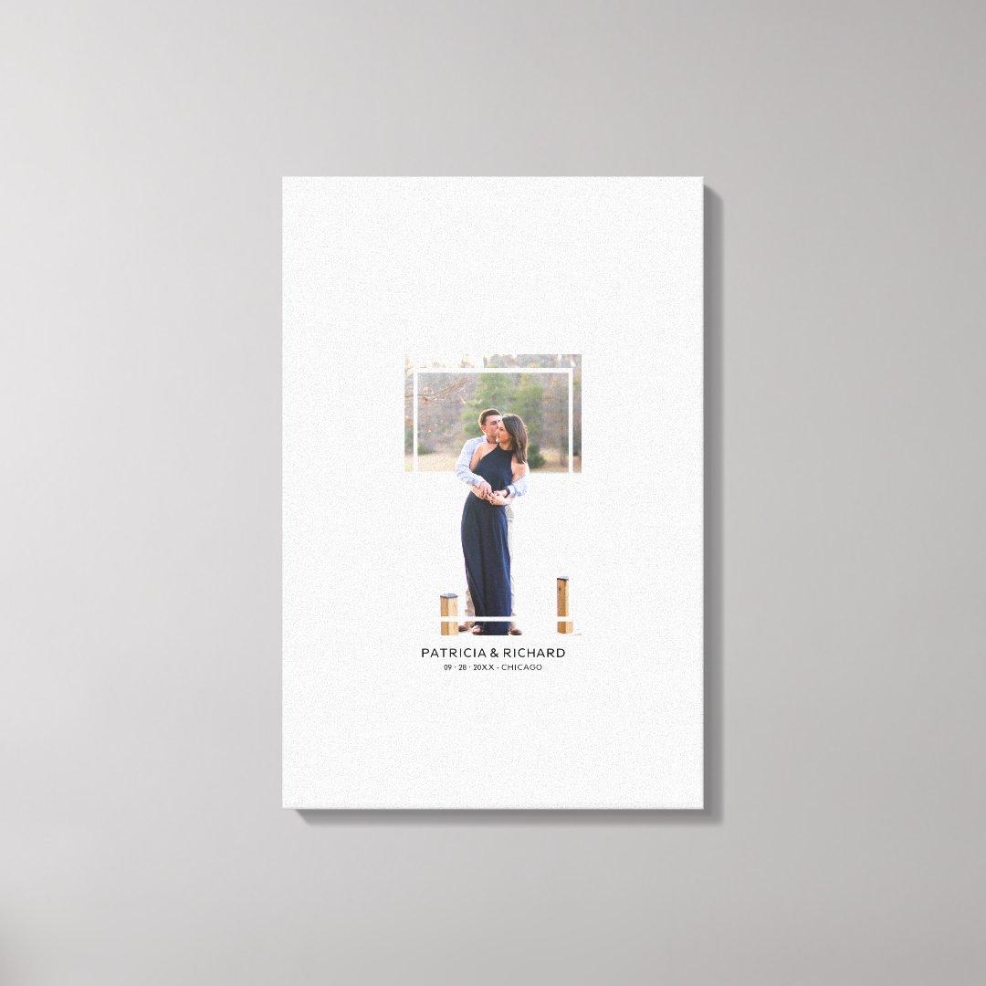 Looking for a unique twist for your wedding? 🌸📝   Say goodbye to traditional guest books and hello to a beautiful alternative! 💍💖 #WeddingIdeas😍✨ zazzle.com/photo_canvas_a…