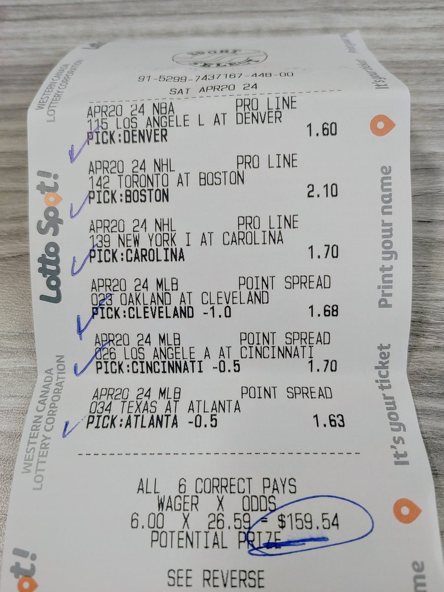 Big_G_09's tweet photo. Nice hit on an all #sports π π βΎ#SportSelect #parlay #SwamiG π³ββοΈ Look forward to a great #GoJetsGo #WPGWHITEOUT #NHLPlayoffs #StanleyCup run starting tonight π LFG https://t.co/gUEtTlwc2l