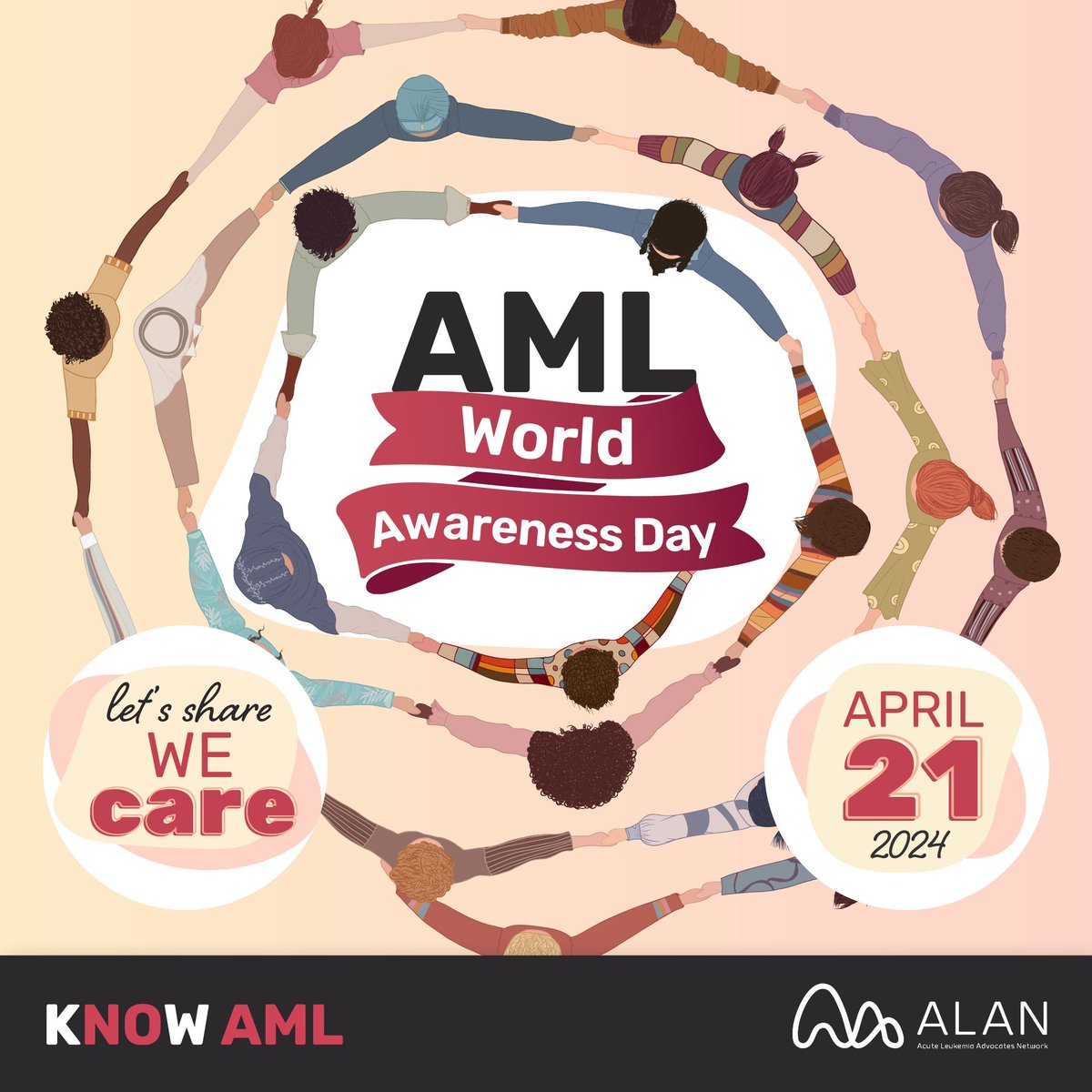 Today is #AMLWorldAwarenessDay! This is the one day of the year when people from all around the world come together to help raise awareness of acute myeloid leukemia. Learn more at Know-AML.com #KnowAML #AML