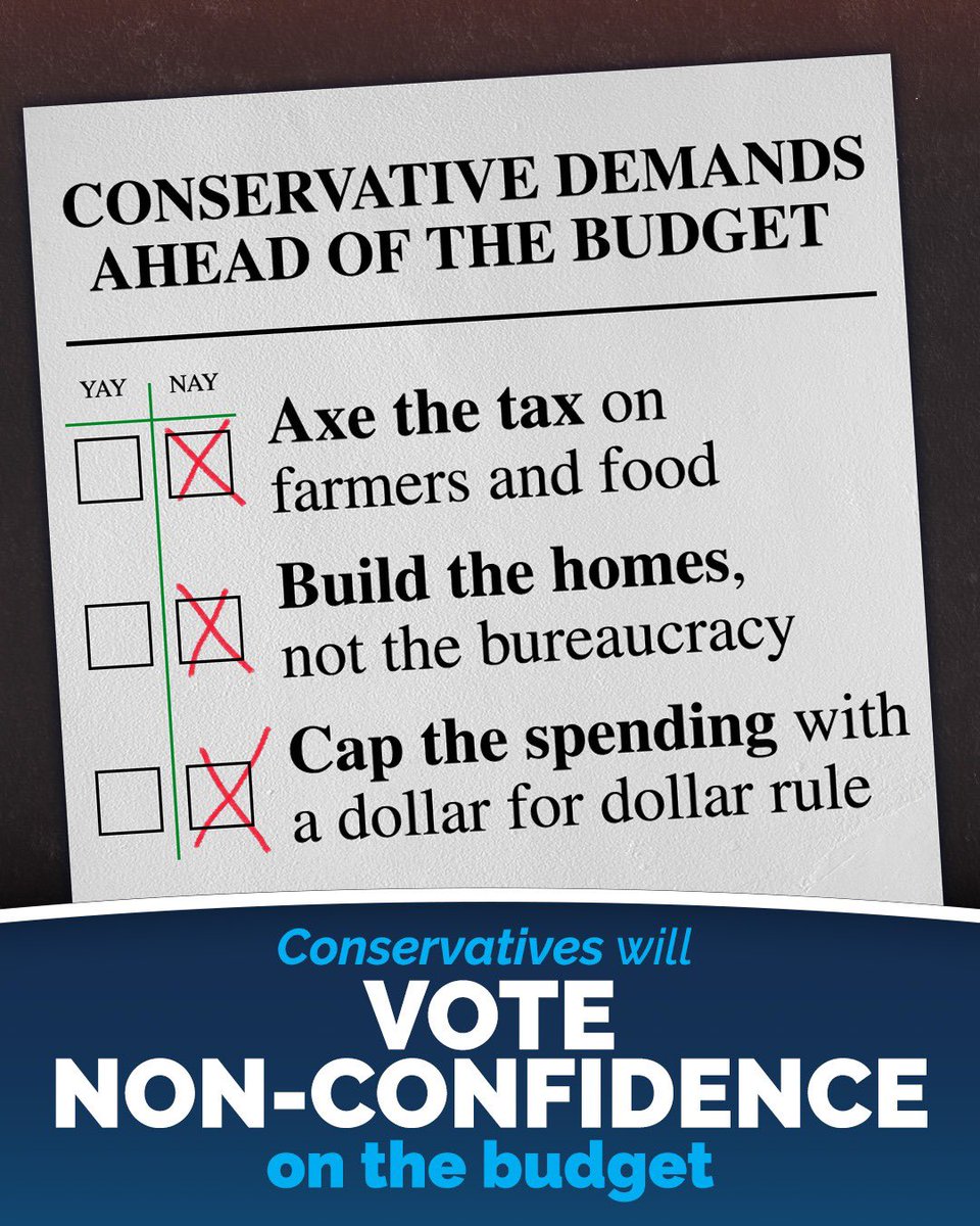 The Conservatives' demands for this budget were common sense and compassionate. They sought to do one thing: make life more affordable. Liberals have no plan to reverse the affordability crisis in their 2024 budget, so Conservatives will be voting non-confidence.