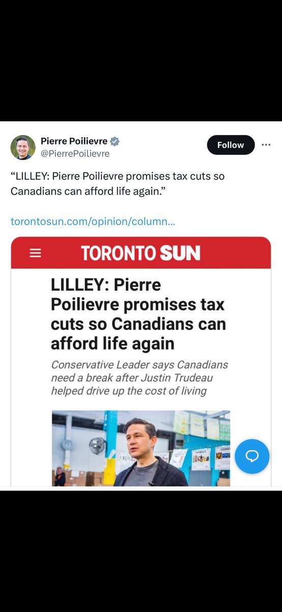 But here’s the big important question. Which Canadians is Poilievre referring to exactly? I remember when Doug Ford campaigned on more money in your pocket and it turned that he was talking to his big donors and developers. You need to read between the lines with these assholes.