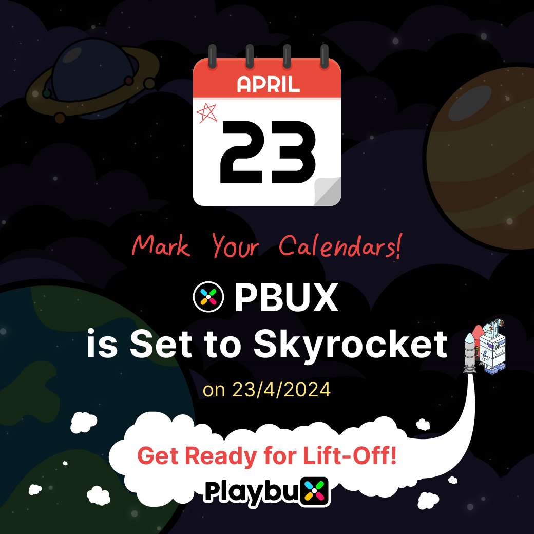 🚀 Get ready for the thrilling adventure ahead! In just 2 days, Playbux will set sail on its next journey as the premier entertainment platform of Web3. 

Don't blink or you might miss the epic listing of PBUX! 🎮 Playbux is rewriting the gaming rulebook, smashing records left