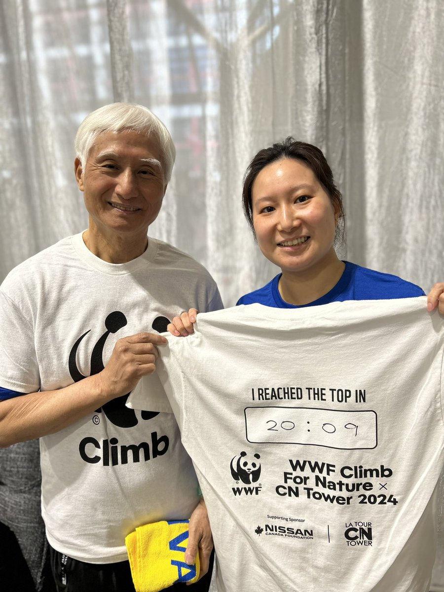 AvivaCanada's tweet photo. Team Aviva is back at the @TourCNTower for WWF-Canada’s #Climbfornature! With a crew of 120+ climbers here today, we raised a total of $22,000 in support of @WWFCanada work to restore and protect nature, and reverse biodiversity loss. https://t.co/A74hYmPD4o