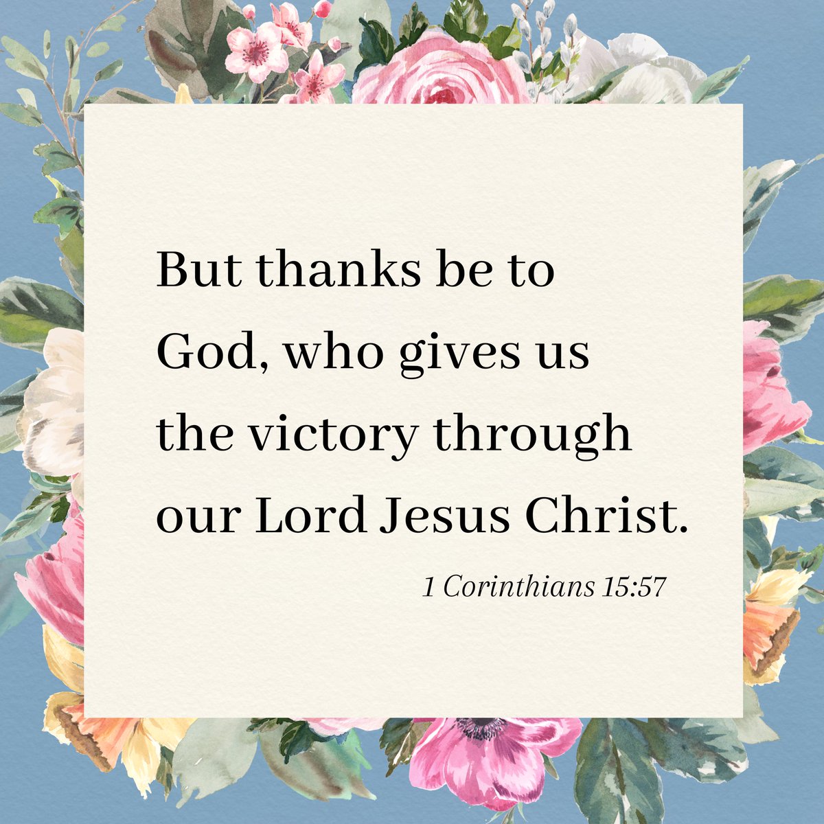 Victory through our Lord Jesus Christ 🙌🏼 #verseoftheday #sunday #bibleverse #biblestudy #amen #faith #encouragement #thankYouJesus 🤍