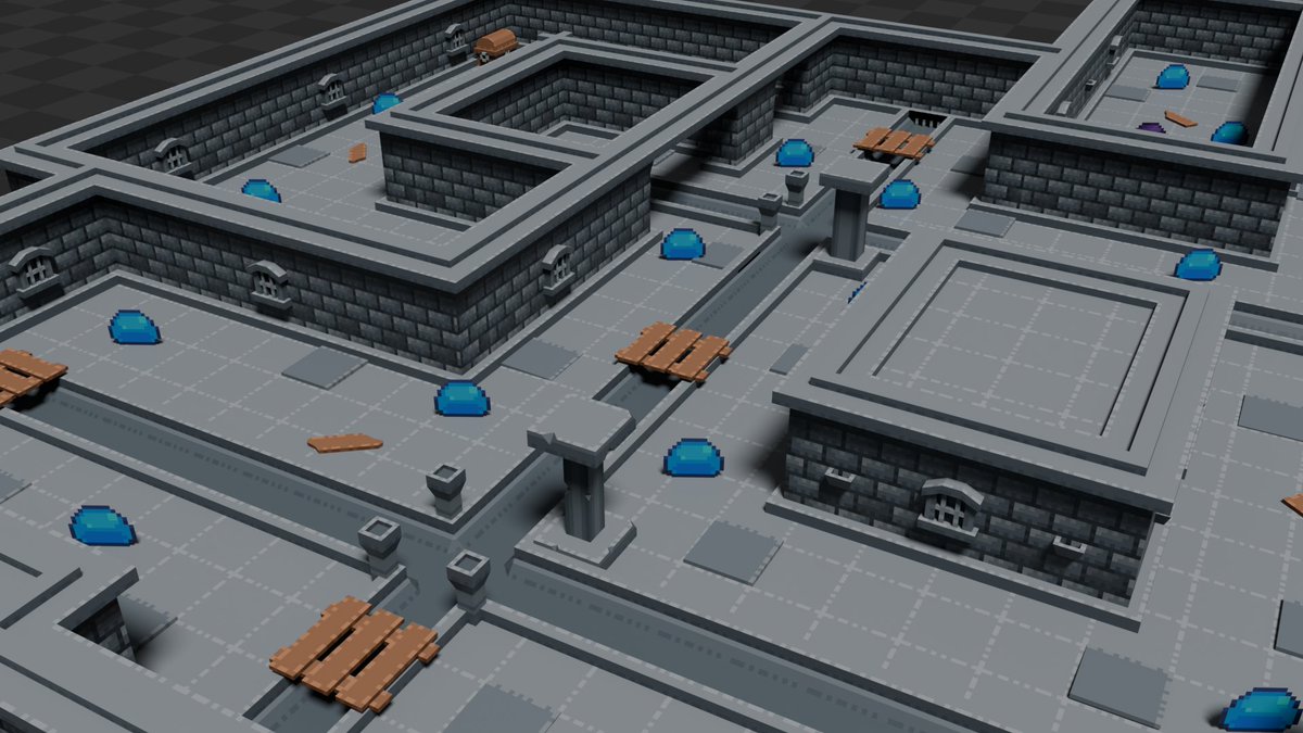 ElvGames's tweet photo. dungeon + #pixelart + #blender ☺️ https://t.co/vMD8YXoFJn