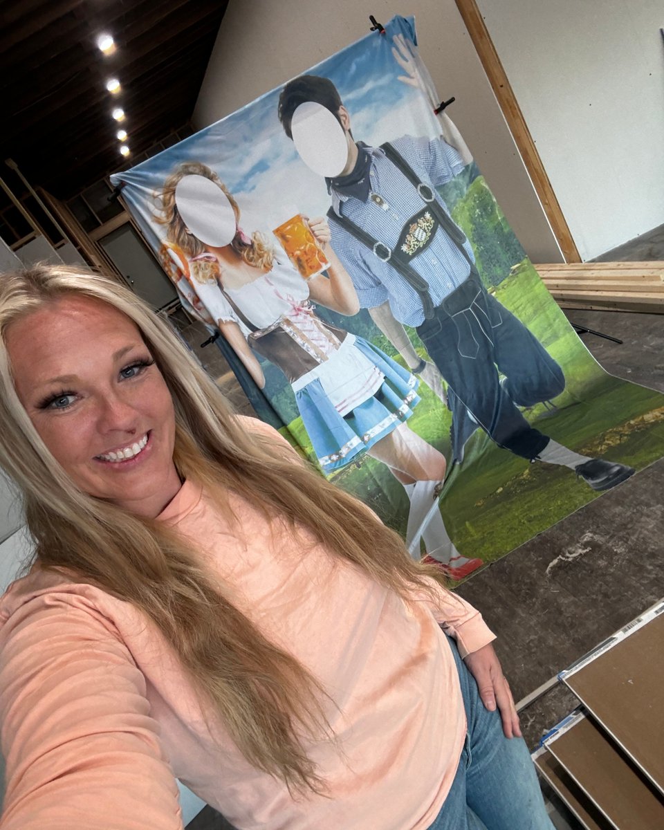 FemaleRancher's tweet image. Prepping for the ultimate hilltop bash! 🎉 Getting my new building ready for Wurst Tag, with thrilling props and photo stations lined up for the event. Can&apos;t wait to unveil more as the building takes shape! 📸💼#EntrepreneurLife #BuildingProgress #PartyPrep #NebraskaFun #Midwest