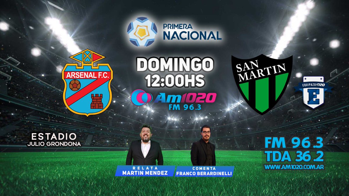 gdtoledano's tweet photo. FM96.3 📻🎙️⚽️juega @CASanMartinSJ y Equipazo lo transmite seguinos 📱https://t.co/jvzKEILWMR 📺canal36.2TdA ▶️YouTube @SebassCaruso https://t.co/QU0QShwB9I