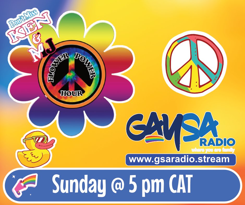 gaysaradio's tweet photo. Ready for a blast from the past with our 'Flower Power Hour' every Sunday at 5pm! 🌸🎶 Step into our musical time machine for some classic chit-chat and tunes from the 60s, 70s, and 80s. Hop in and relive the golden age of songs! 🎙️ #FlowerPowerHour #MusicIcons #VintageVibes #60s https://t.co/IOvpfgc1Bk