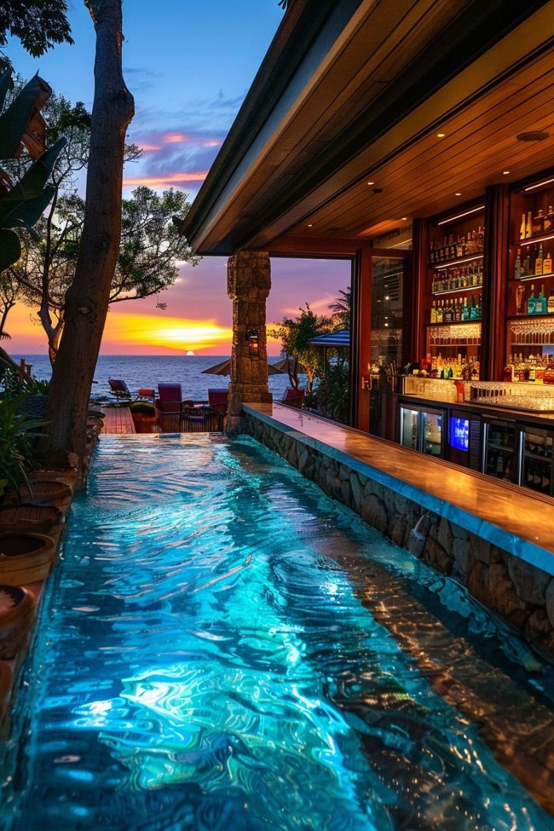 Perfect swim up bar.